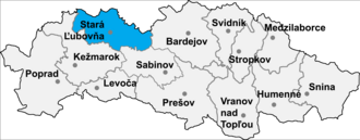 Okrug Stará Ľubovňa na karti
