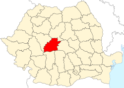 Administrativna karta s naznakom županije Sibiu