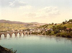 Stari most u Višegradu oko 1890.