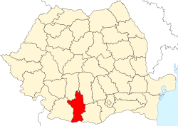 Administrativna karta s naznakom županije Olt