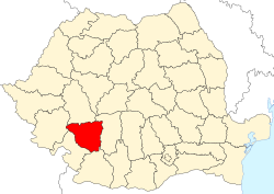 Administrativna karta s naznakom županije Gorj