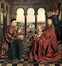 Jan van Eyck Madona kancelara Rolina, oko 1435.