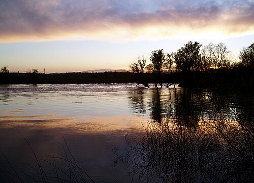Zalazak sunca na ušću Kupe u Koranu, u Karlovcu