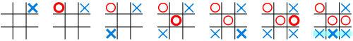 Game of Tic-tac-toe, won by X