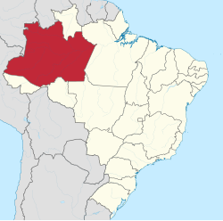 Položaj države Amazonas u Brazilu