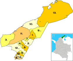 Općine u departmanu La Guajira