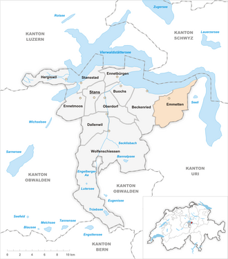 Karta grada Emmetten