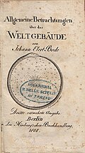 Allgemeine Betrachtungen über das Weltgebäude, 1808