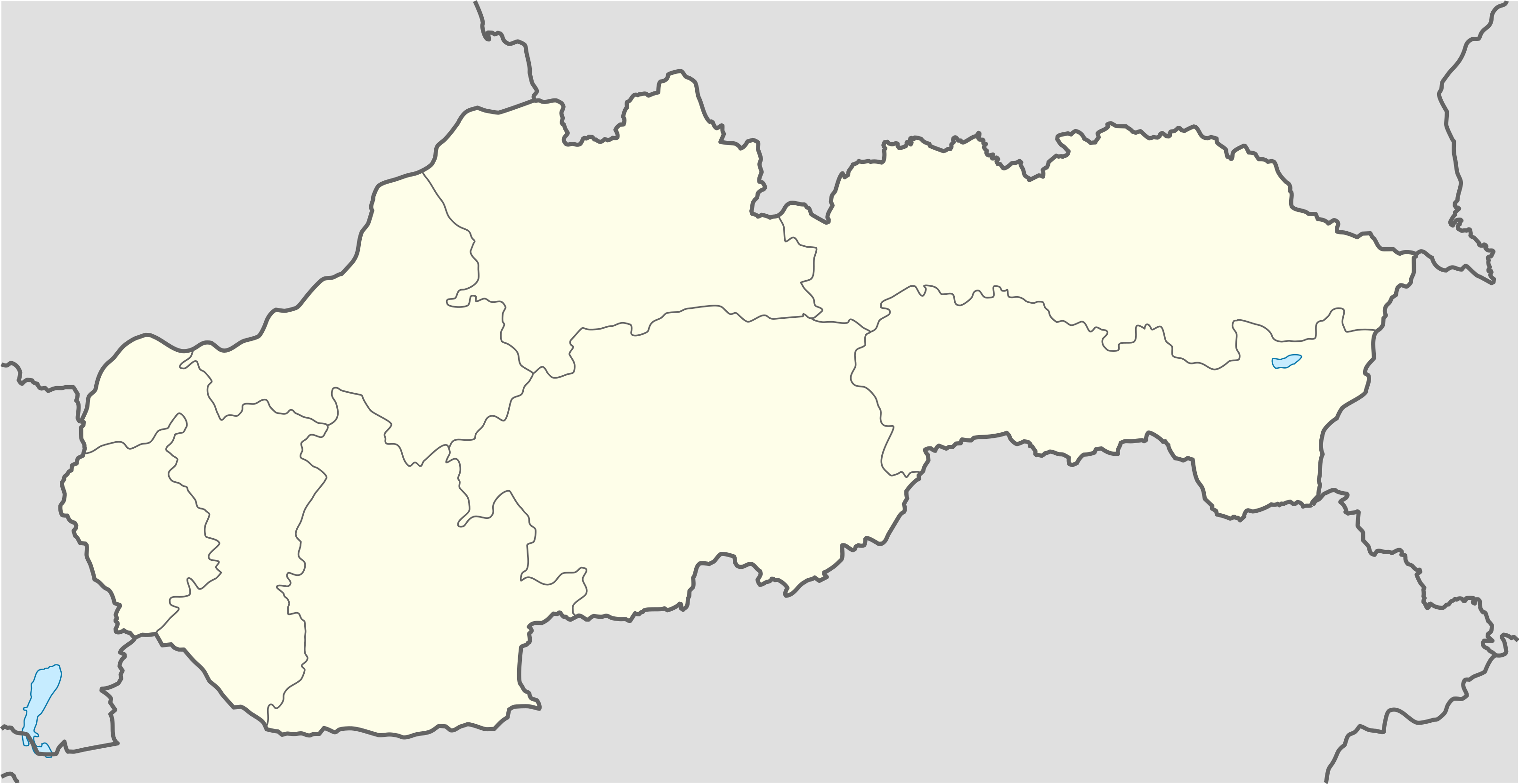 Velika loža Slovačke na zemljovidu Slovačke