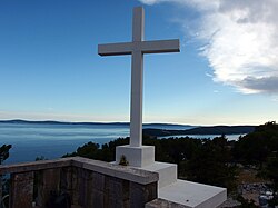Križ na Telegrinu. Pogled prema Čiovu.