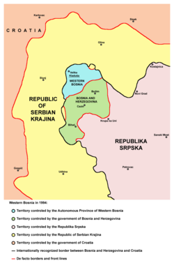 Lokacija Republike Zapadne Bosne