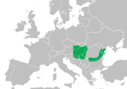 Područje koje nastanjuje dunavski vodenjak