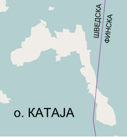 Otok Kataja sa istaknutom granicom između Švedske i Finske (makedonski)