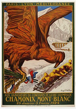 Plakat za I. Zimske olimpijske igre - Chamonix 1924.