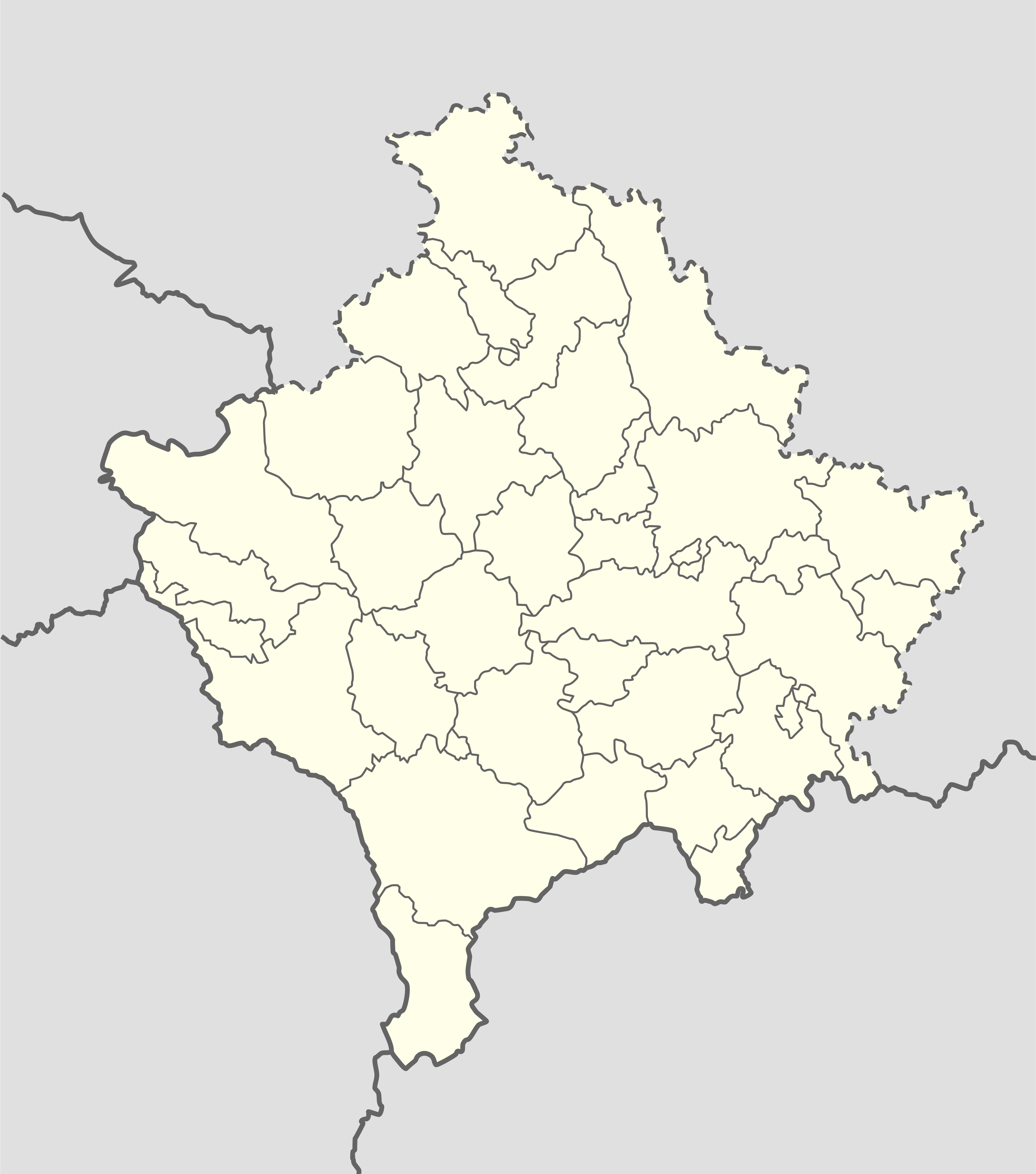 Lokacijska karta Kosovo