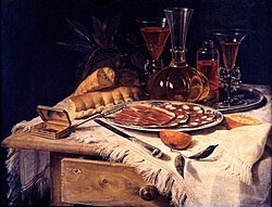 Christian Berentz, Elegantna užina, oko 1717.