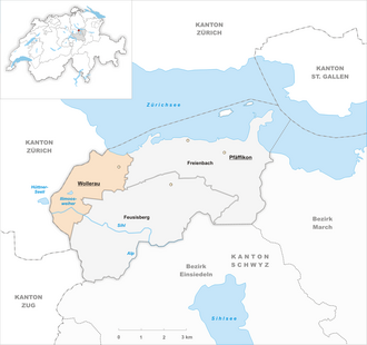 Karta grada Wollerau