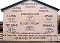 Unionistički mural na Newtownards Road, istočni Belfast. Podsjeća na nekoliko IRA-inih atentata.
