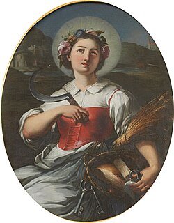 Slika sv. Notburge na Bledu u Sloveniji.