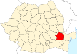 Administrativna karta s naznakom županije Brăila