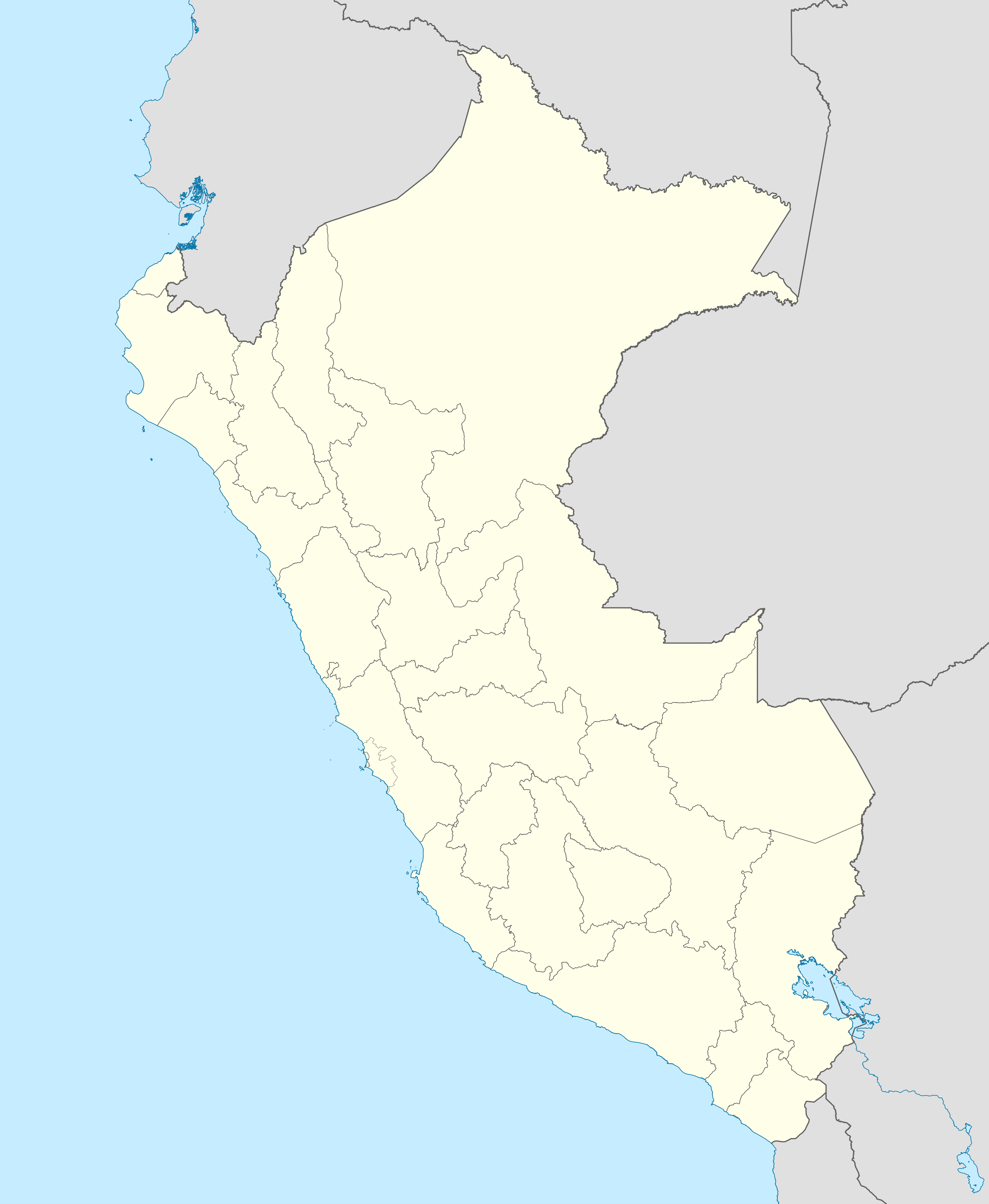 Río Abiseo na zemljovidu Peru