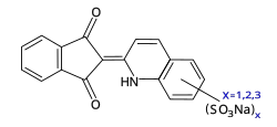 Kemijska struktura kinolinskog žutila WS