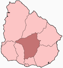 Položaj biskupije na zemljovidu Urugvaja.