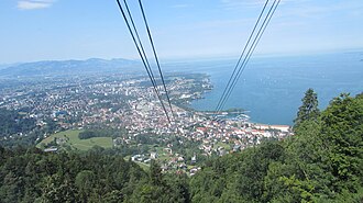 Panorama grada sa žičare