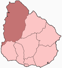 Položaj biskupije na zemljovidu Urugvaja.