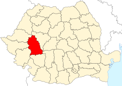 Administrativna karta s naznakom županije Hunedoara