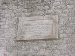 Spomen-ploča u Korčuli.