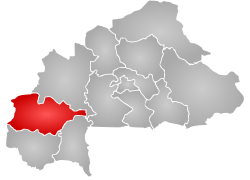 Položaj regije u Burkini Faso