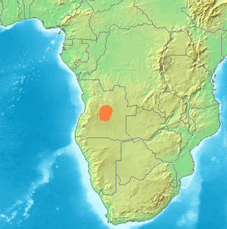 Pozicija visočja Bié u Angoli