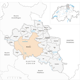 Karta grada Winterthur