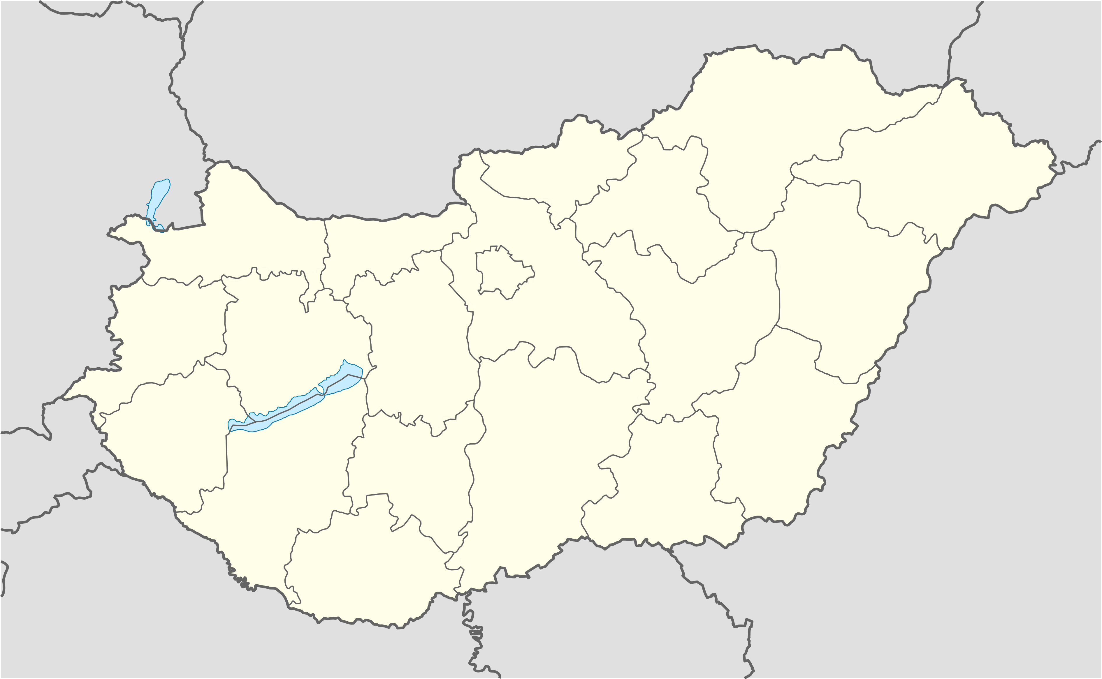 Hortobágy na zemljovidu Mađarska