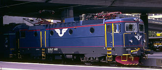 Modernizirana lokomotiva Rc7 1422 (SJ AB) u posebnom bojanju Blue IC iz 2002. godine