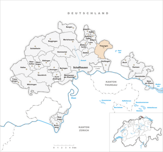 Karta grada Thayngen