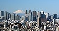 Fuji iznad panorame Tokyja