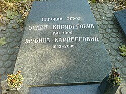 Grob Osmana Karbegovića i njegove supruge u Aleji narodnih heroja na beogradskom Novom groblju