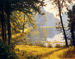 Henri Biva, Jezero s lopočima, oko 1905.