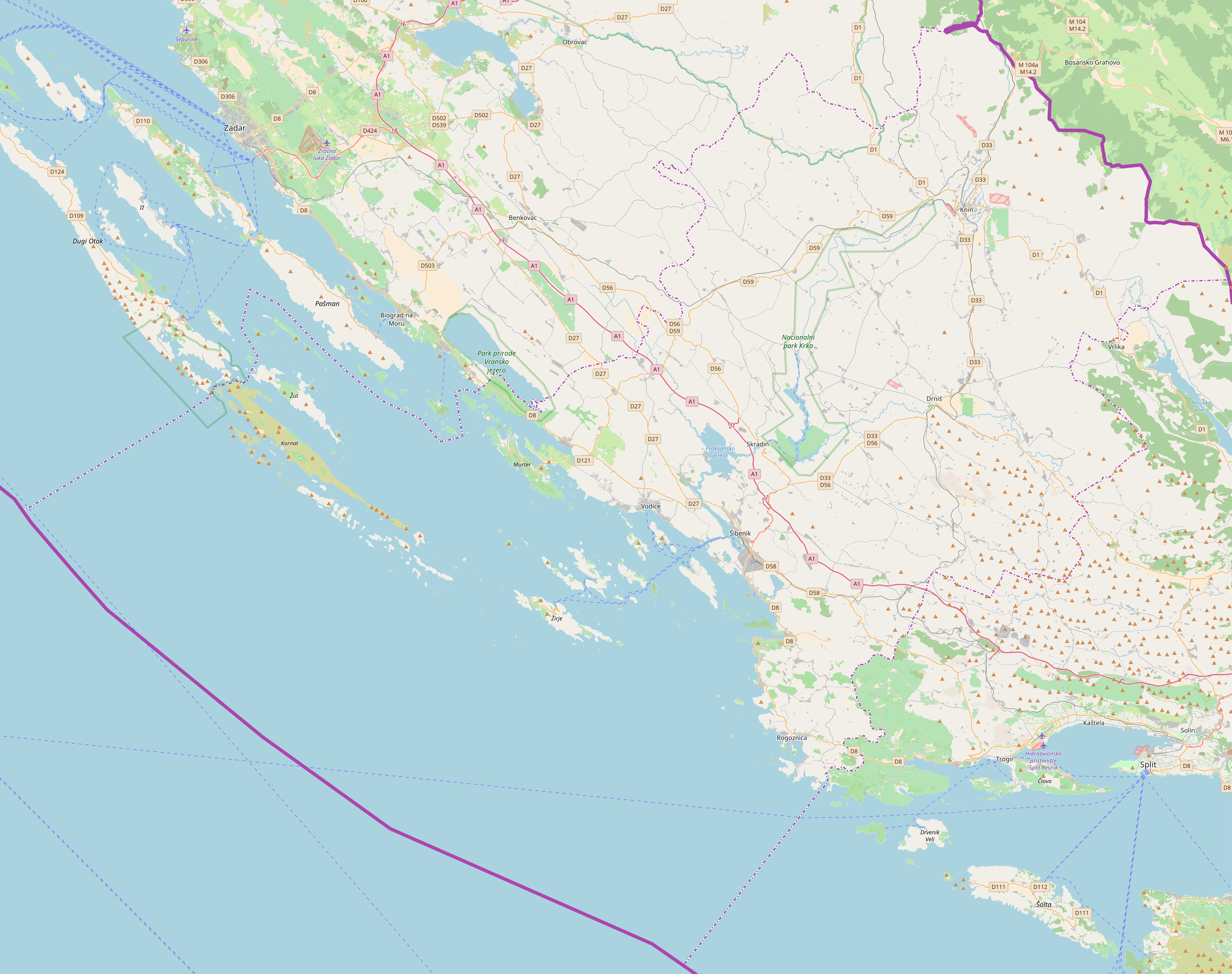 Sedramić na zemljovidu Šibensko-kninska županija