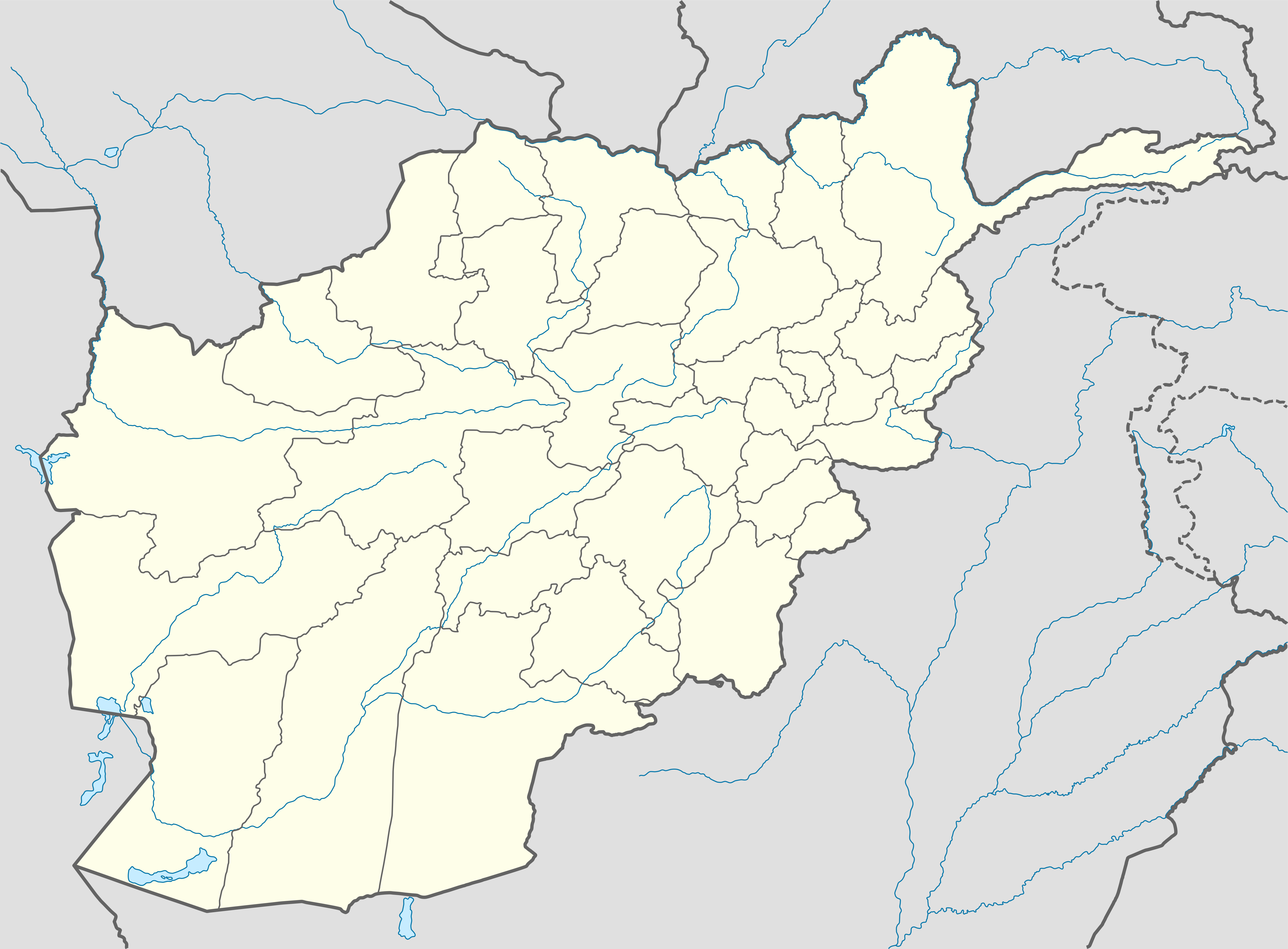 Lokacijska karta Afganistan