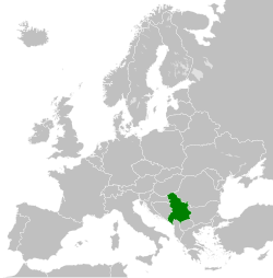 Lokacija Srbije i Crna Gore