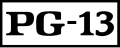 PG-13 rating symbol