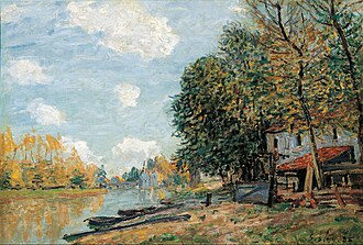 Alfred Sisley, Obale rijeke Loing, 1877.