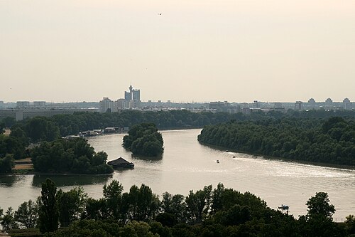 Korita Save i Dunava na ušću kod Beograda