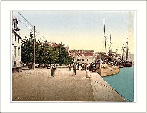 Šibenska riva početkom 20. stoljeća