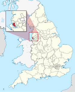 Položaj Liverpoola u Engleskoj