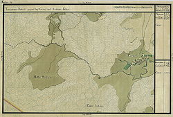 Položaj Čeneja na karti Banata iz 1769.-1772.