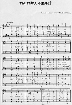 Glazba i riječi litavske himne